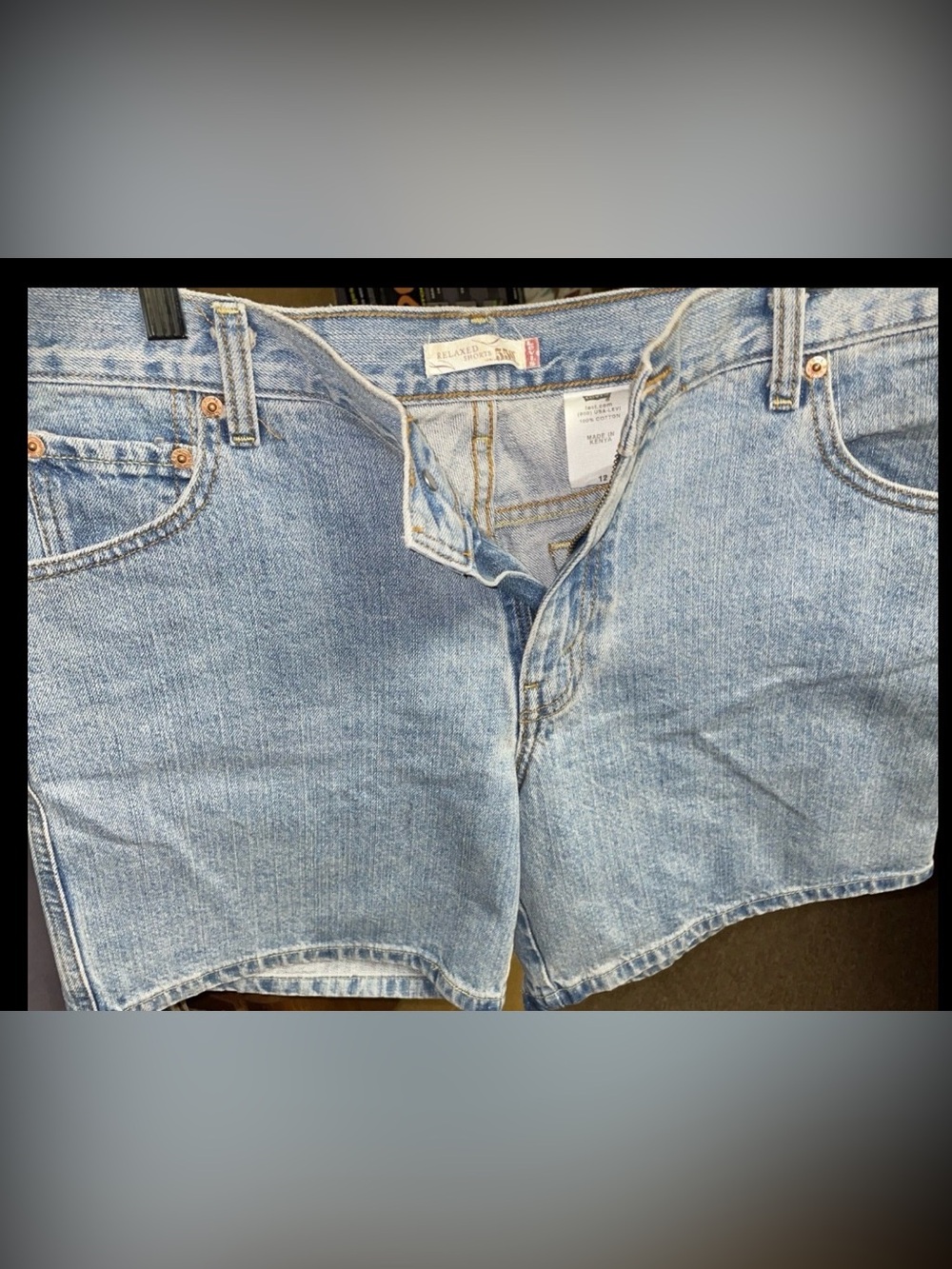 Levi Strauss 550 Series Relaxed Denim Shorts Womens Size 12 Classicst